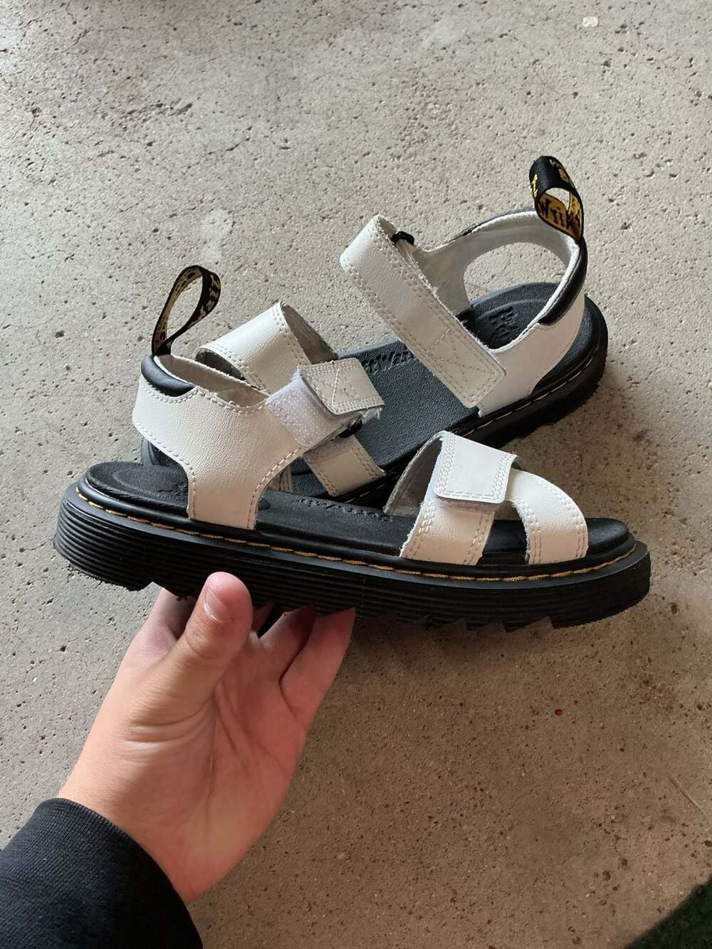 Dr. Martens Klaire Leather Sandals White 3Y